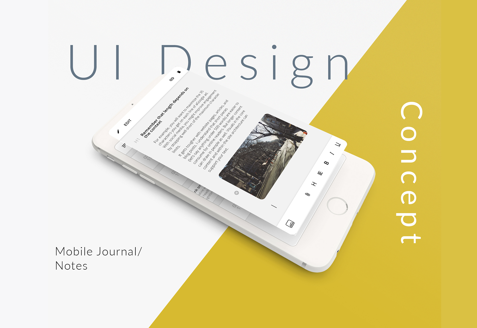 Mobile Journal UI Concept